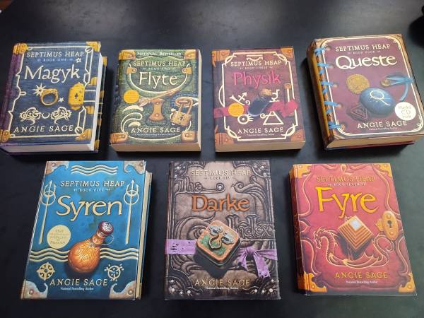 Septimus Heap Seven Book Series by Angie Sage Hardcover & Paperback Mix Excellen 1