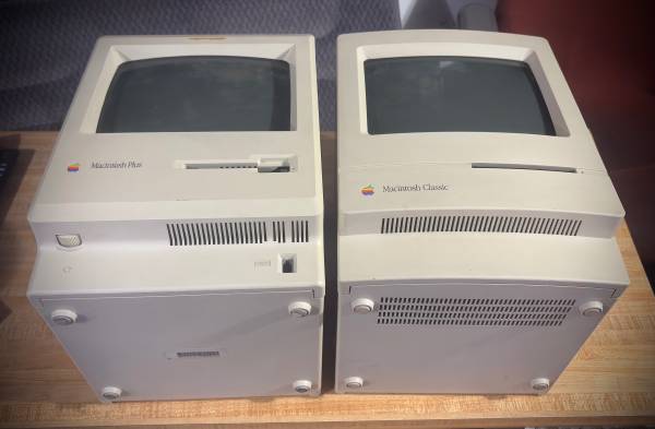 Vintage Apple Macintosh Plus & Macintosh Classic Bundle - As Is