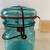 Antique 1/2 pint Blue Glass Ball Fruit Jar Glass Top Wire Bail  1900's 8 thumbnail