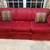 Red sleeper sofa 3 thumbnail