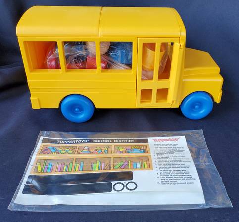 Juguete de autobús escolar Tuppertoys de 1987, nuevo en su caja - $49 (Tacoma)457724693935575042