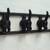 4 HOOK CAST IRON DOG BUTT TAILS WALL MOUNT COAT RACK, PAINTABLE, 13 3/ 2 thumbnail