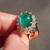 6ct Columbian Natural Emerald Cocktail Ring 14k Gold Diamonds 5 thumbnail