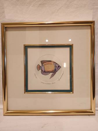 Embossed Fish etching by Linda Cullen 1