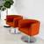 Vintage Teknion Tulup Lounge Swivel Chairs Mid Century Modern Orange 13 thumbnail