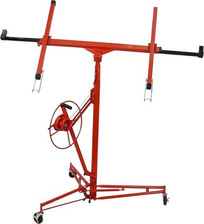 Drywall Rolling Lifter Panel, 11ft Sheetrock Lift Drywall Lift, 150lb 1