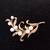 Circa 1950 Japanese .950 Gilt Silver & Pearl Brooch 2 thumbnail