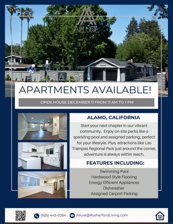 Spacious 950 Sq. Ft. square foot apartment in Alamo 1