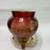 Bohemian Cranberry Glass Footed Bowl. 6 thumbnail