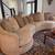 Large Beige Sectional Sofa with Cushions 1 thumbnail