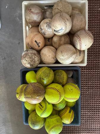 Any 30 used softballs for $25 1