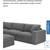 NEW Floor Model Thomasville Grey Fabric Sectional Sofa Couch w/ Storage Ottoman  9 thumbnail