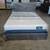 Grey tufted platform bed with new mattress set 1 thumbnail
