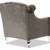 Michael Amini Light Grey Velvet Tufted French Armchair w/ Crystal Accents  (Nego 3 thumbnail