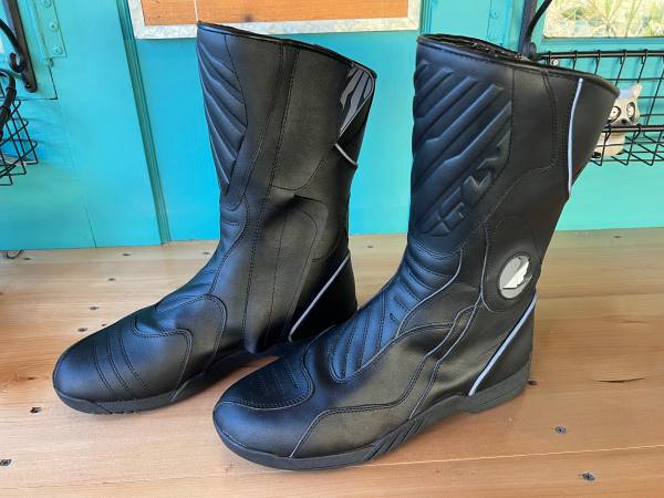 FLY MilePost Motorcycle RIDING BOOTS mens 12 LIKE NEW LEATHER H20Proof 1