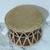 VINTAGE ASIAN (INDIAN?) WAISTED DRUM - WOOD & LEATHER - 6" 6/8 X 4" 4 thumbnail
