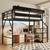 Full size metal loft bed 1 thumbnail