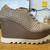 Steve Madden Tan Perforated Platform Wedge Shoes Size 7.5M 14 thumbnail