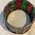 VINTAGE RED & GREEN LEADED STAINED GLASS CANDLE HOLDER 3 thumbnail