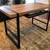 47” Brown/Black Computer Desk Wood/Steel with Under-Desk Keyboard Tray 4 thumbnail