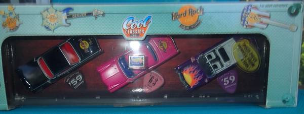 Hot Wheels Cars of the Hard Rock Cafe 3 Car Set Cool Classic