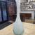 Large Hand blown White/Teal Art Glass Vase 2 thumbnail