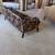 Antique Victorian Revival Settee – Hand-Carved Wood & Floral Tapestry 4 thumbnail