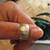 Wide and Solid white Gold Band with shining Design (Size 4-5) 7 thumbnail
