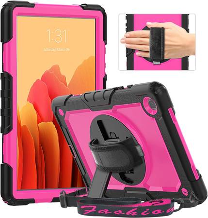 Tablet Cases for Samsung Galaxy A7 w/Kickstand, 2 Straps, 3 Protectors 1