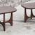 pair of matching walnut MCM vintage STEP END TABLES with inlays 11 thumbnail