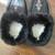 Manitobah Black Tipi Slipper Suede/Rabbit Fur Moccasins-Woman10/Men 8 7 thumbnail