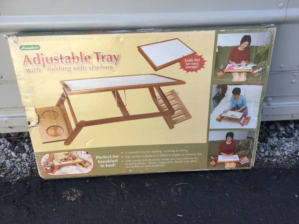 Breakfast Bed Tray Reading Table Storage 1