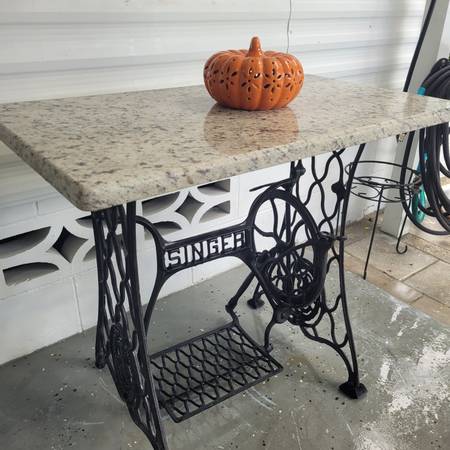VintageTable   with marble top 1