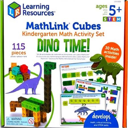 Learning Resources MATHLINK CUBES Kindergarten Math Activity Set DINO 1
