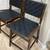New Set of 2 Counter Height Bar Stools Black Leather Seat Walnut Wood 2 thumbnail