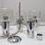 Chrome Mid Century Chandelier 5 Optic Shades similar to Lightolier 9 thumbnail