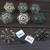 Snowflake Napkin Holder Rings-(silver metal) 4 thumbnail