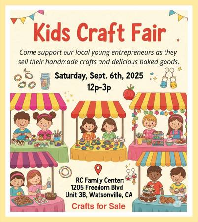 Kids Craft Fair Saturday 9/6 12-3pm 1