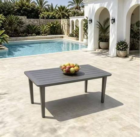 New Outdoor Rectangular Coffee Table Gray 1