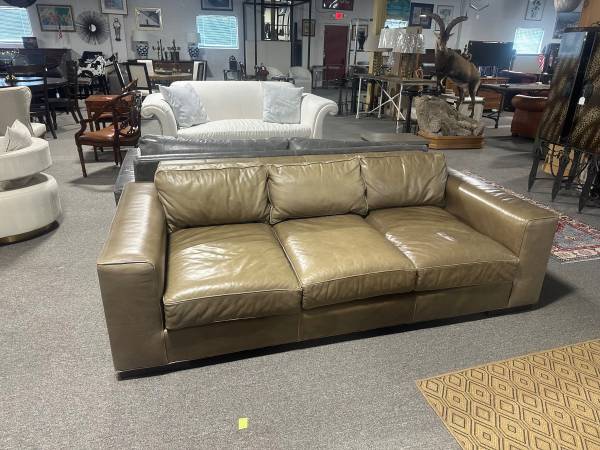 Mitchell Gold Bob Williams Leather Sofa 1