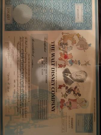 Vintage Disney stock framed 1