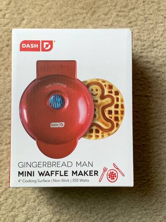 Dash Gingerbread Man Mini Waffle Maker - Solo efectivo - $10 (san jose norte)63471479288961122