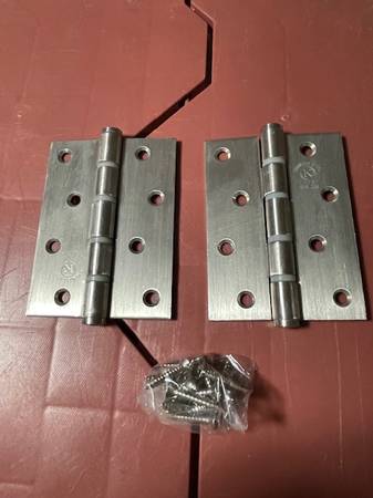 Stainless Steel Door Hinges 4 Inch, 4" x 3"  Hinge with Sq 1