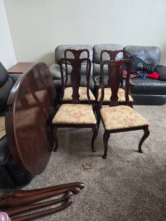 Dark Cherry Hardwood Dining set 1