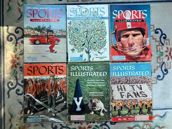* (13) VINTAGE SPORTS ILLUSTRATED MAGAZINES * (1954-1966) - $1 (Walnut Creek)63471459658625123