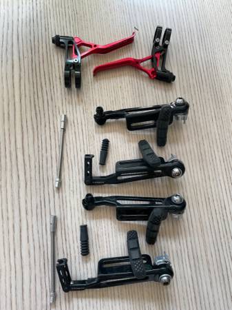 Litepro V-Brakes and Levers - New Black and Red Anodised 1