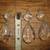 Faceted Clear Glass Lamp  / Chandelier Crystals 2 1/4" Tall Old! 1 thumbnail