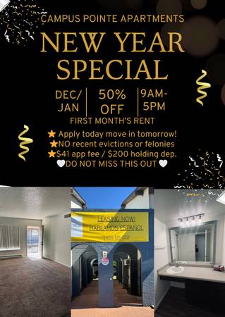 💥 New Year Specials Are Here at Campus Pointe Apartments 1