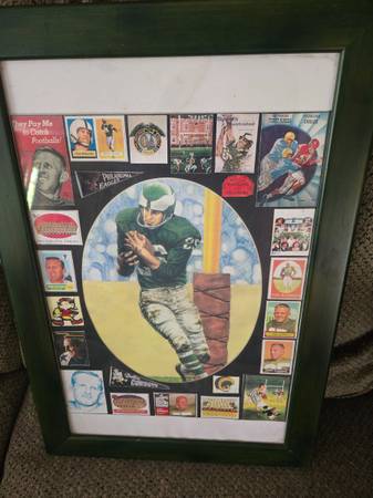 Framed eagles tommy mcdonald sports memorabilia 1