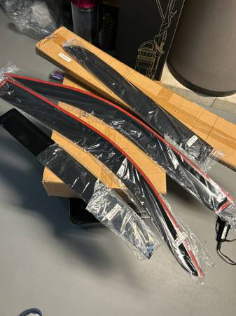 Window Visors Rain Guards for 2024 2025 2026 Toyota Tacoma Double Cab, Out-Chann 1